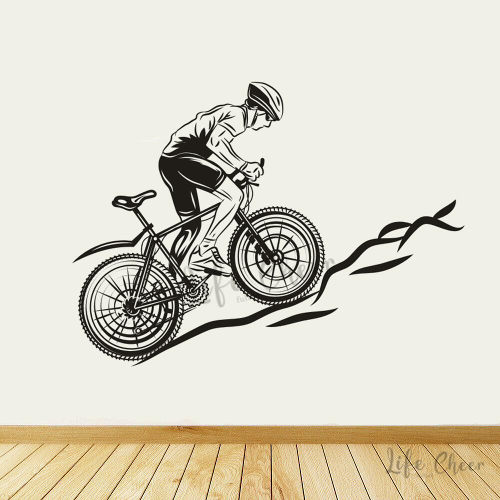 Mountain Biking Europe - Наклейки на стену для горного велосипеда,