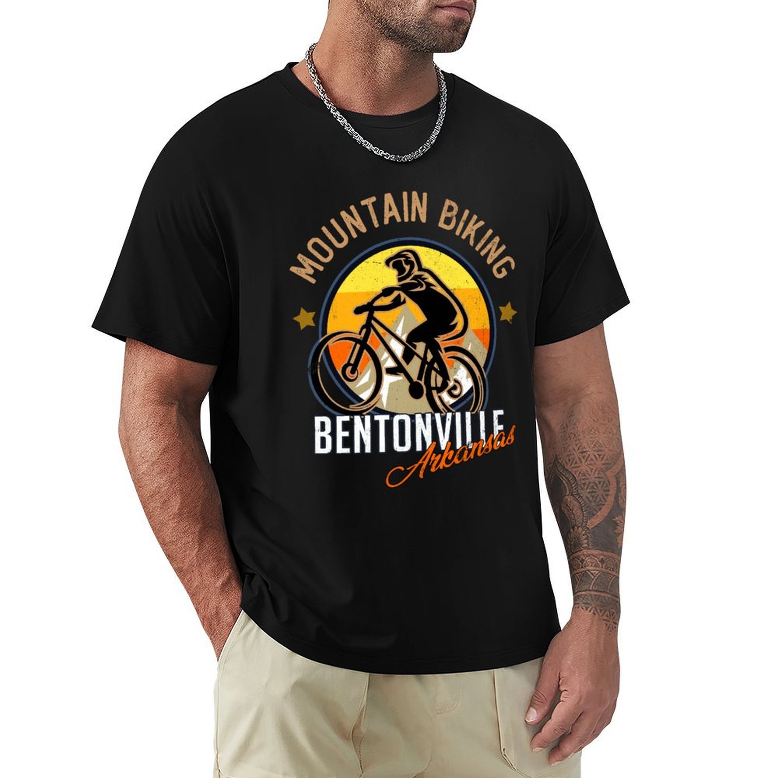 Mountain Biking Bentonville Arkansas - Футболка для маунтинбайки из Бентонвилла, Арканзас,